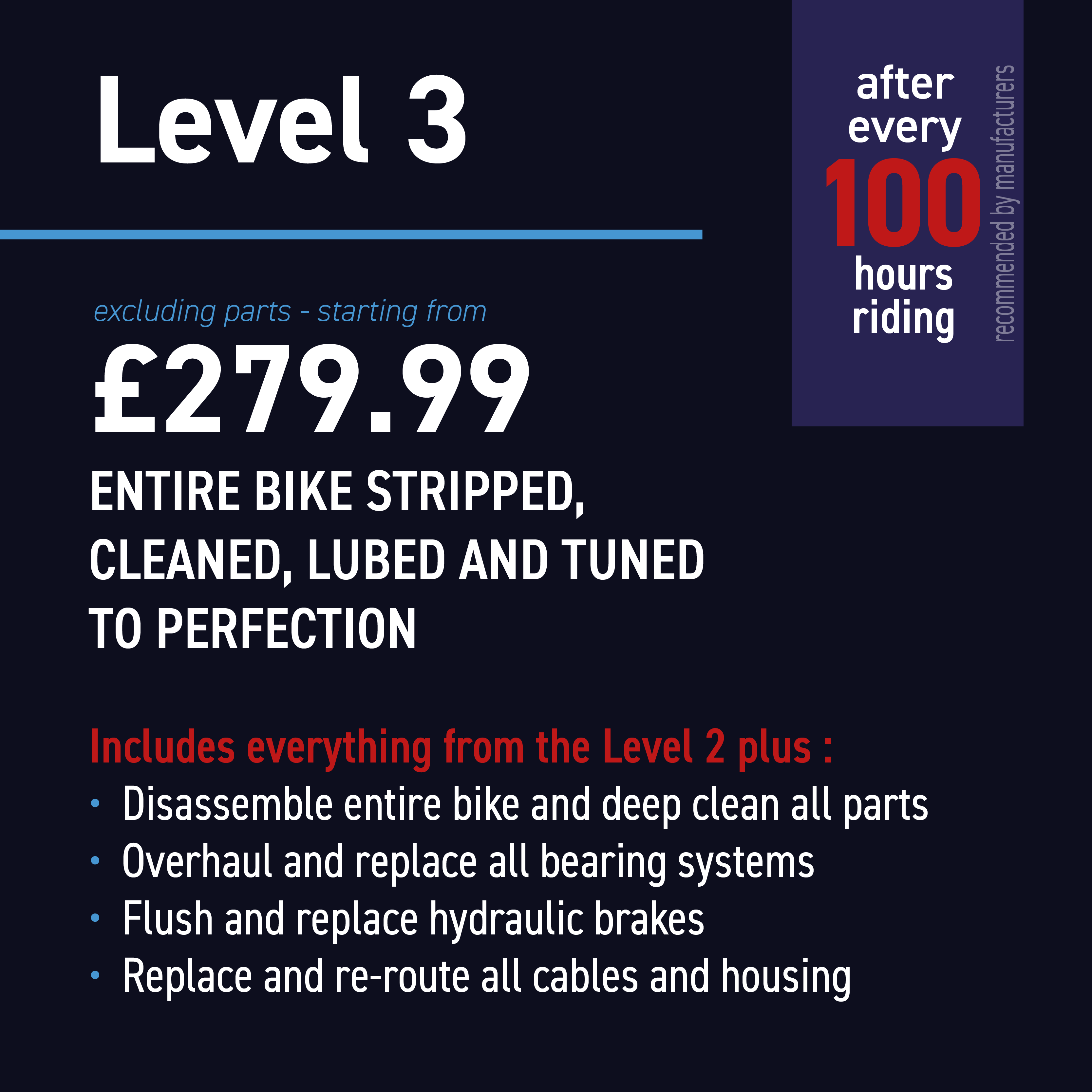 Level 3 Service - from £279.99